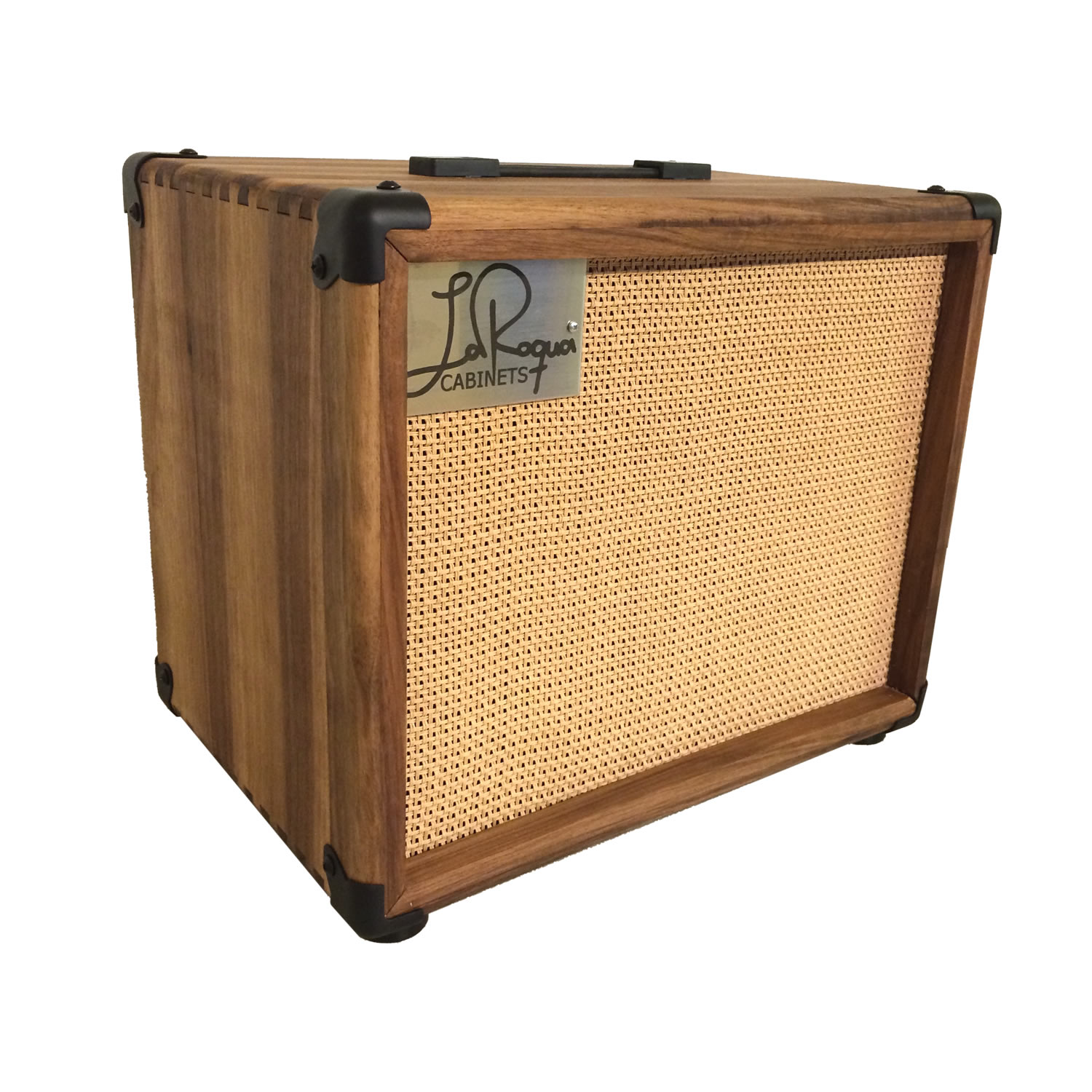 LaRoqua 110 Air Series Made in Germany Custom Gitarrenbox mit einem zehn Zoll Lautsprecher aus der Timberly Reihe in natürlichem Holz-Look.