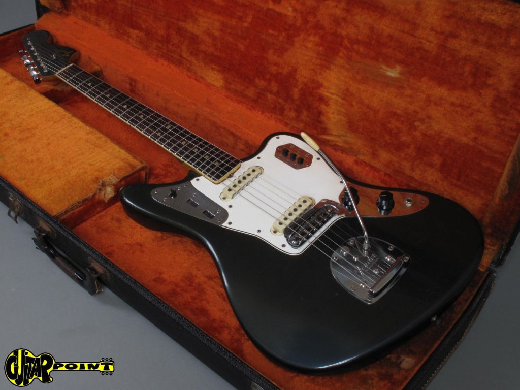 Fender Jaguar, Seriennummer passend zu 1966, Farbe: Charcoal Frost.