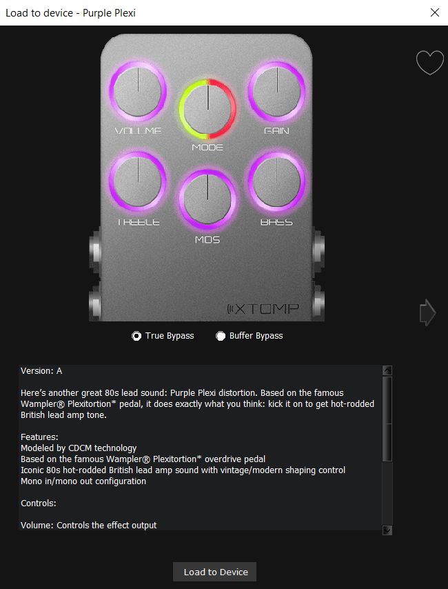 Screenshot aus der HoTone XTomp App.